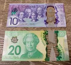 Counterfeit 20 Canadian Dollar bills