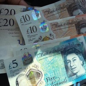 Counterfeit pounds sterling